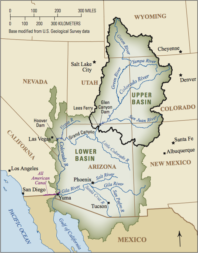 Colorado river basins map