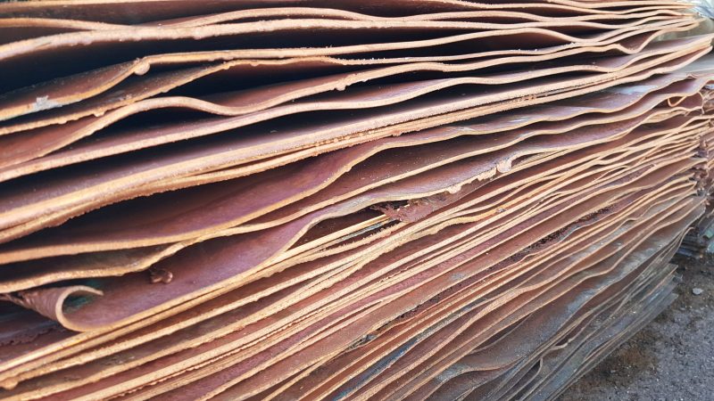Close up of refind copper