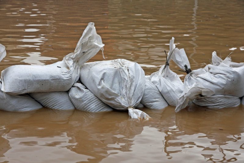 Sandbags to help stop flooding