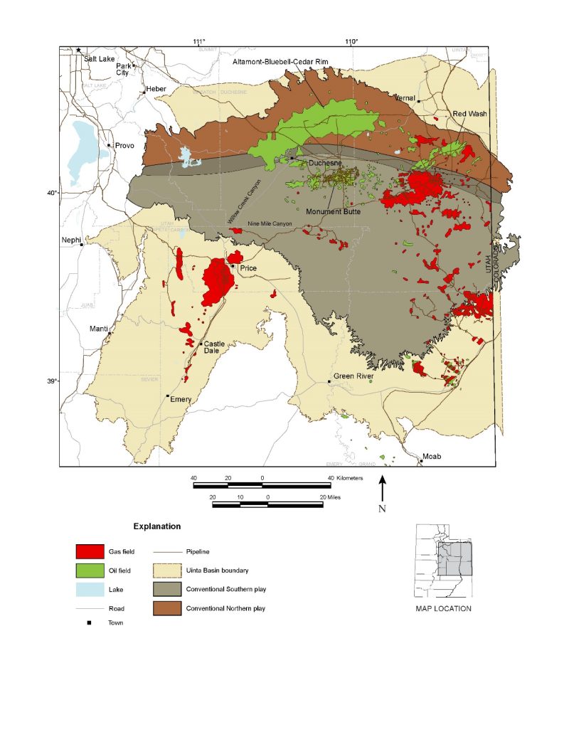 Utah oil play areas map